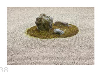 Zen stone garden (Ryoan-ji), Kyoto, Japan.